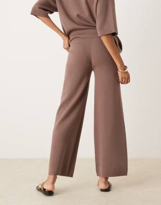 Asos Maternity Asos Design Maternity Knit Structured Pants In Brown