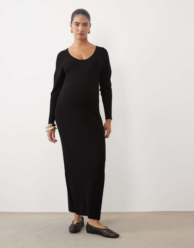 holiday dresses designer Missonii Retro Multicolor Shimmer Rib Knit Midi Dress... From Ly611, Rs.5,273.99 In Bulk Size:US XS- S main image 0