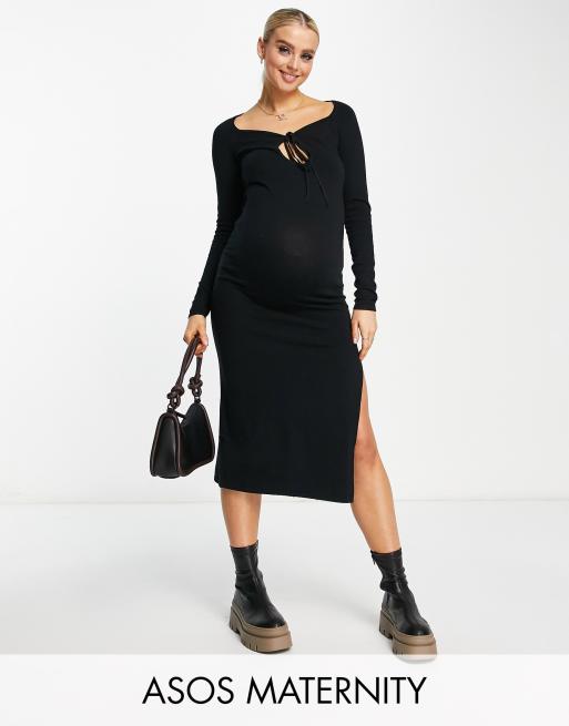 Black maternity dress asos hotsell