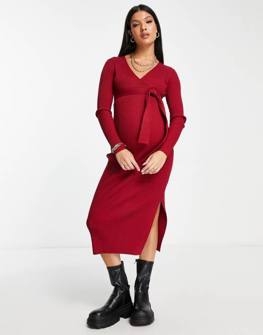 Asos maternity best sale wrap dress