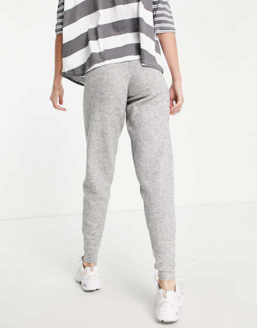 ASOS DESIGN Maternity knitted pants with contrast tie in grey part of a set