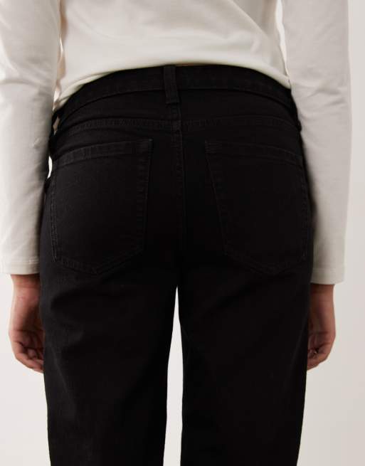 ASOS DESIGN Maternity komfort stretch-jeans med lige ben i sort, 4 af 5