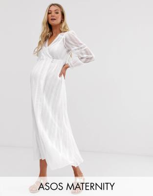 mesh lace insert wrap dress