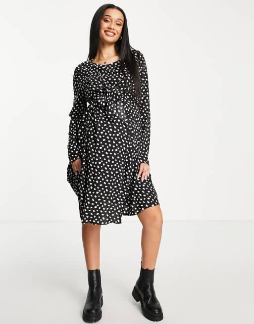 ASOS DESIGN Maternity – Langärmliges Still-Minikleid mit Wickeldesign und Tierfellmuster, 4 von 4