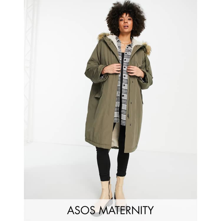 Maternity Winter Parka Damen Asos Calvin Klein Glazed Puffer