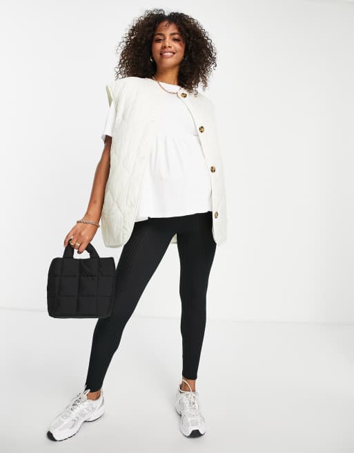 ASOS DESIGN Maternity Legeres Oversize Hangeroberteil in WeiB ASOS