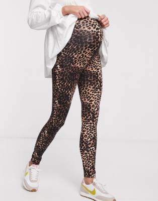 animal print maternity leggings