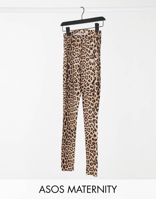 ASOS DESIGN Maternity legging in leopard print