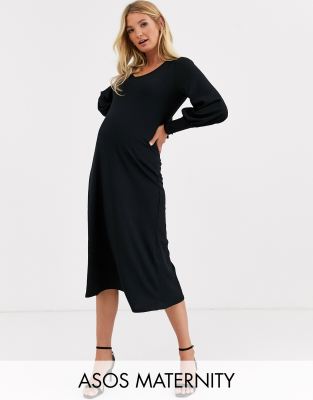 asos long sleeve maternity dress