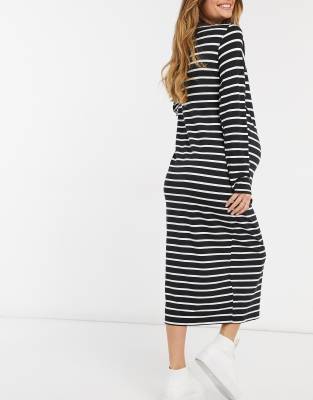 long sleeve t shirt midi dress