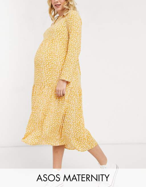 Asos long 2025 sleeve maternity dress