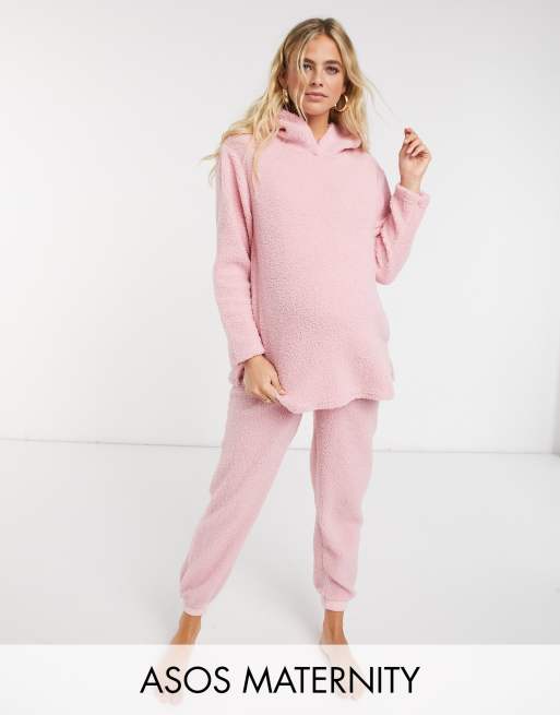 pink hoodie and sweatpants set