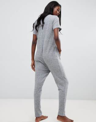 short sleeve lounge jumpsuit