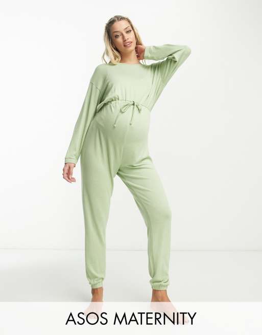 Long sleeve hot sale maternity jumpsuit