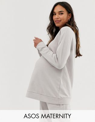 ASOS DESIGN Maternity - Loungesweater-Grijs