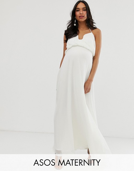 ASOS DESIGN Maternity maxi dress with bust detail