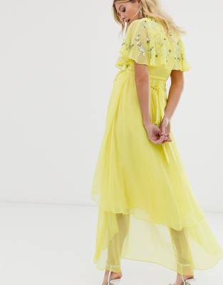 asos cape maxi dress