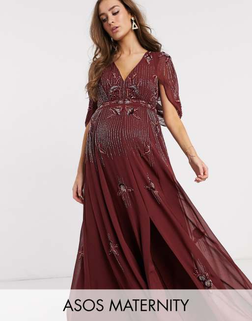 Asos store maternity maxi