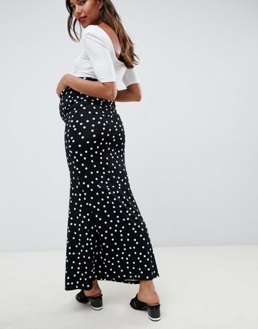 Polka Dot Maternity Skirt