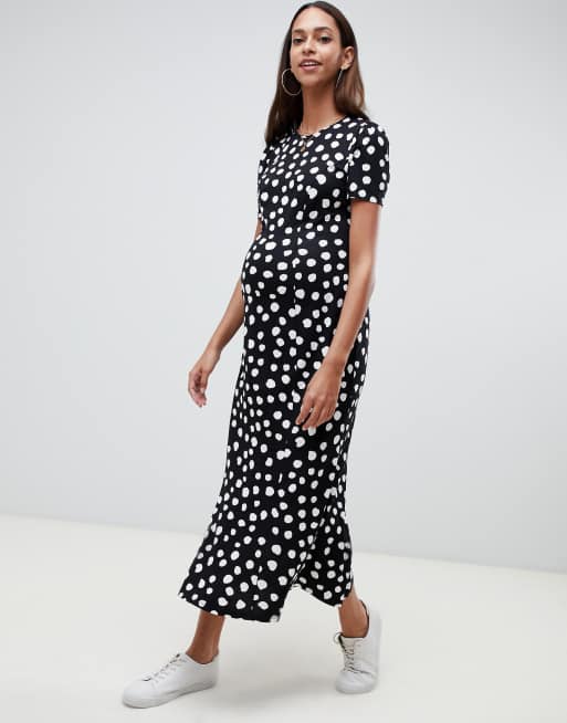 Asos maternity polka dot sales dress