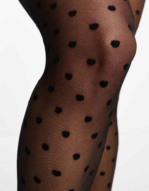 ASOS DESIGN Maternity medium polka dot tights in black