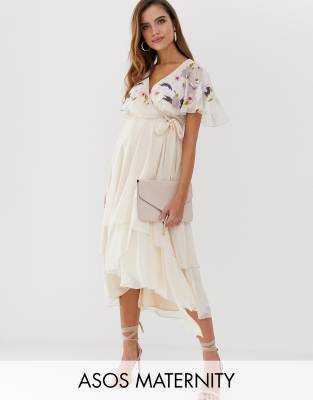 asos silk midi dress