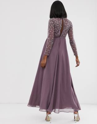 asos dusty purple dress