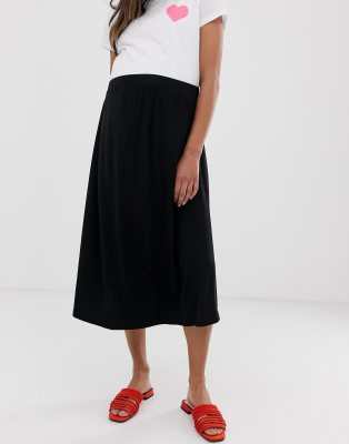 asos midi skater skirt