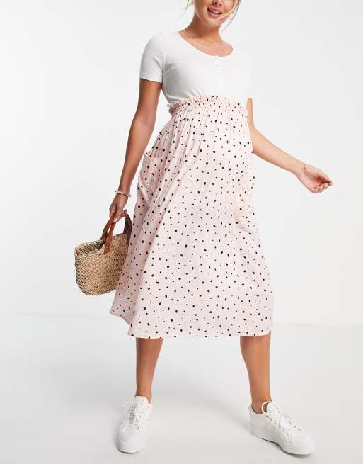 Polka Dot Maternity Skirt