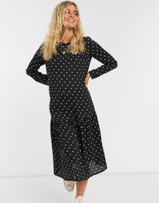 asos maternity polka dot dress