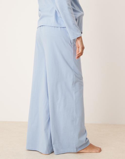 ASOS DESIGN Maternity – Mieszaj i łącz – Niebieskie spodnie od piżamy, 3 z 4