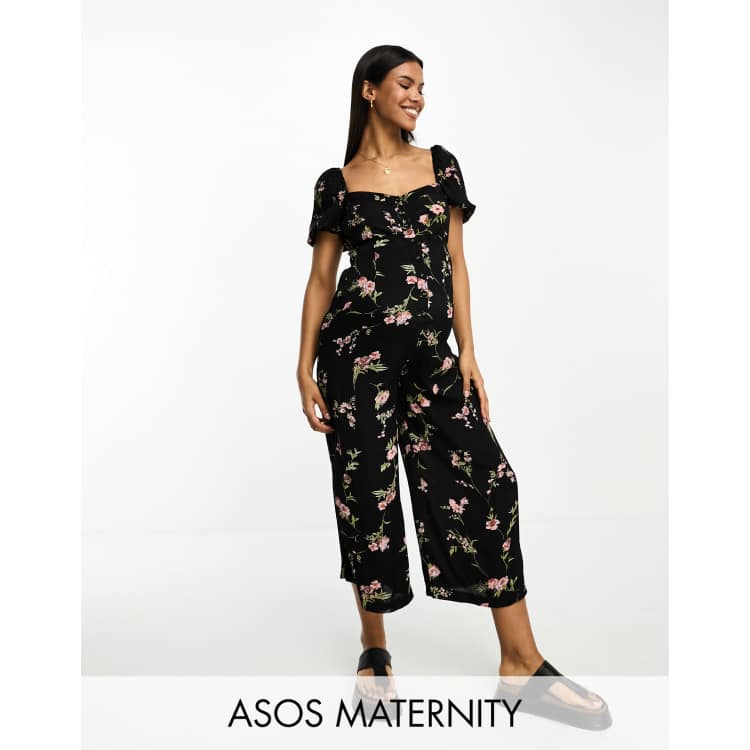 Maternity 2024 floral jumpsuit