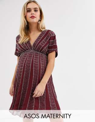 asos sequin maternity dress
