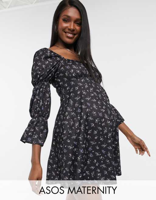 Asos leopard hot sale maternity dress