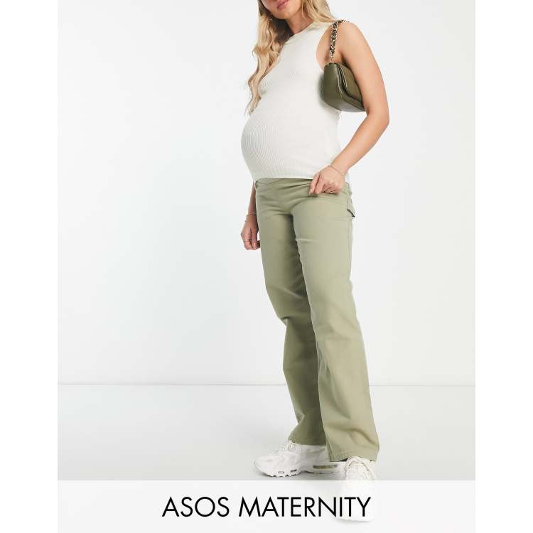 Maternity khaki sales work pants