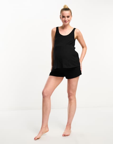 ASOS DESIGN Maternity - Mix and Match - Pigiama in cotone nero - view 1