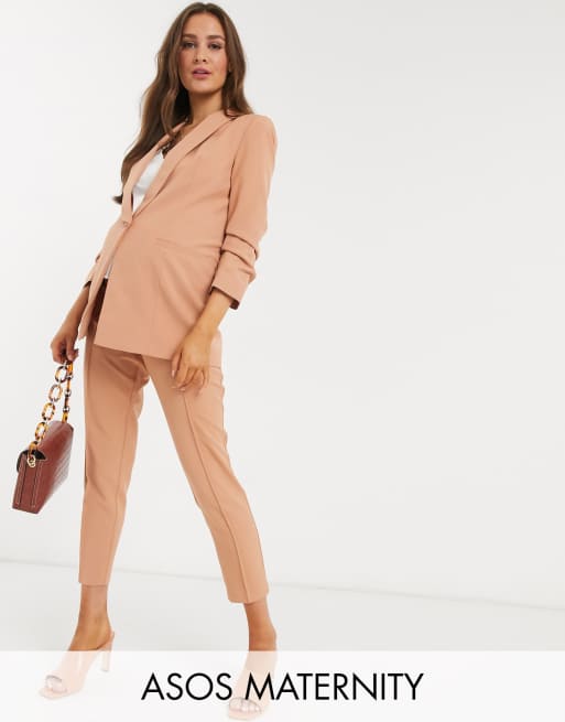 Asos Design Maternity Mix Match Cigarette Suit Pants Asos