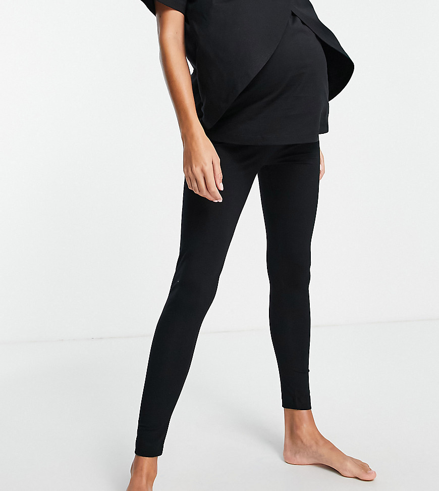 ASOS Maternity ASOS DESIGN Maternity mix & match cotton pajama legging in black - BLACK