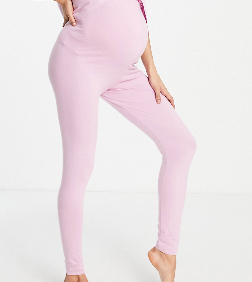 ASOS Maternity ASOS DESIGN Maternity mix & match cotton pajama leggings in pink - PINK