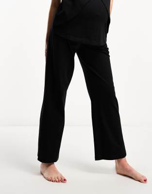 Asos Maternity Asos Design Maternity Mix & Match Cotton Pajama Pants In Black
