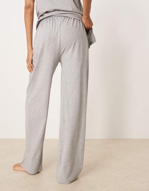 ASOS DESIGN Maternity mix & match cotton pajama pants in gray heather, 3 of 4