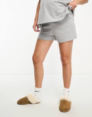 Asos Maternity Asos Design Maternity Mix & Match Cotton Pajama Short In Gray