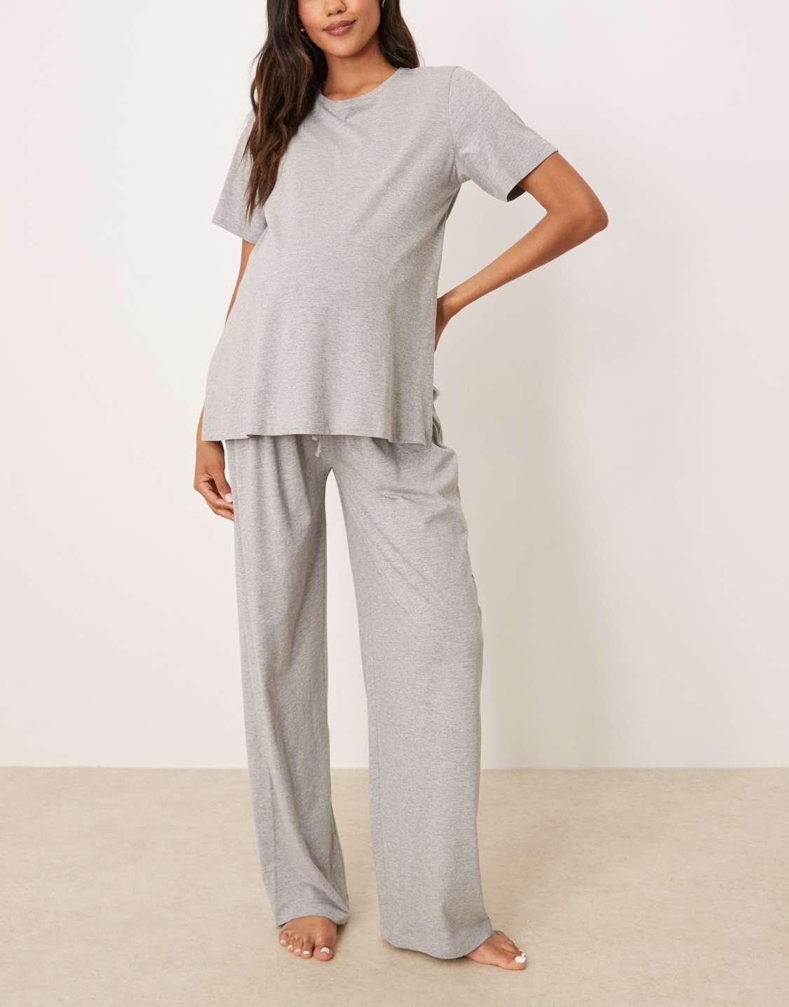 ASOS mix & match cotton pajamas in gray