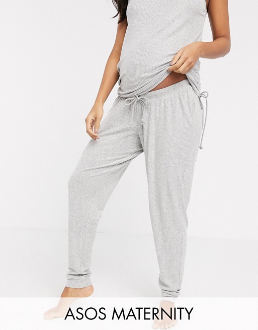 ASOS DESIGN Maternity mix & match lounge super soft jogger with channelling