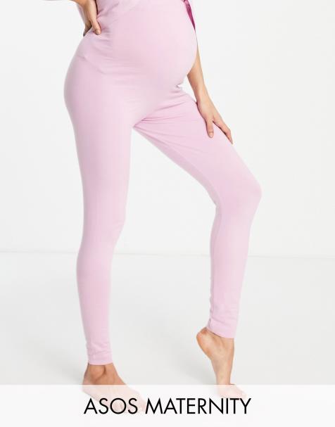ASOS DESIGN Maternity - Mix og match - Pyjamasleggings i lyserød bomuld - PINK - view 1