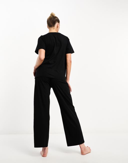 ASOS DESIGN Maternity - Mix og match - Sorte pyjamasbukser i bomuld, 3 af 4