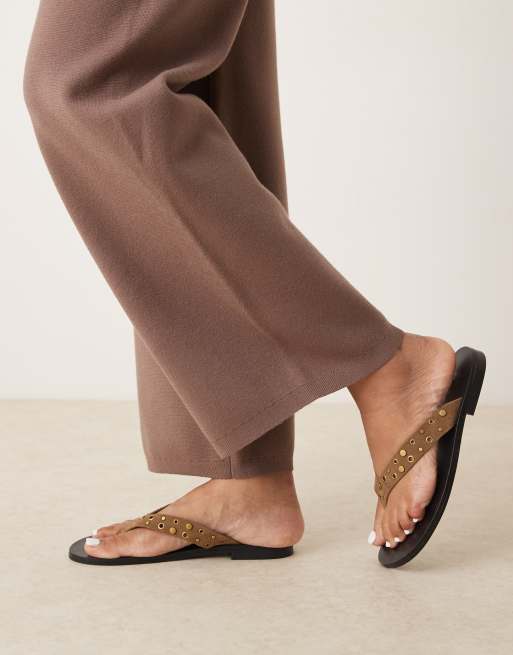ASOS DESIGN Maternity - Mokkabrune strikkede bukser med struktur - Del af sæt, 3 af 5