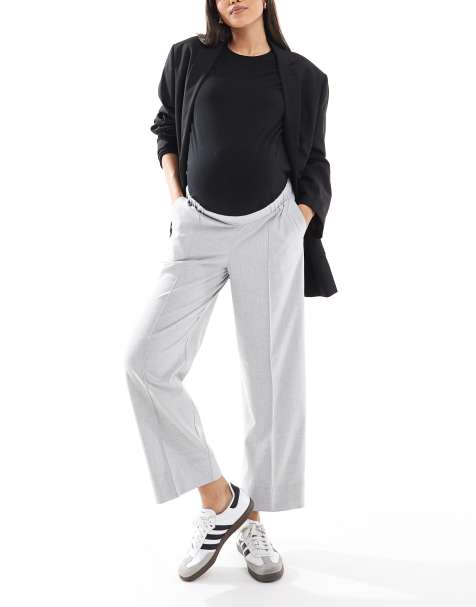 ASOS DESIGN Maternity - Nette broek met enkellengte in grijs - view 1