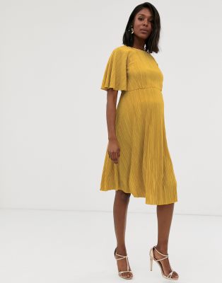 asos plisse midi dress
