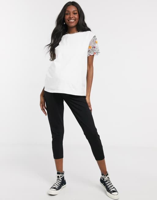 ASOS DESIGN Maternity nursing double layer t-shirt with